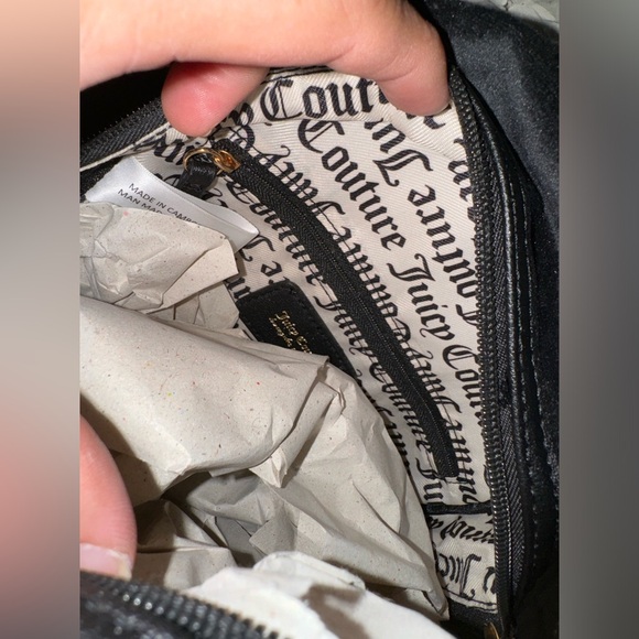 Juicy Couture Big Spender Velvet Backpack Black Velour - Picture 5 of 5